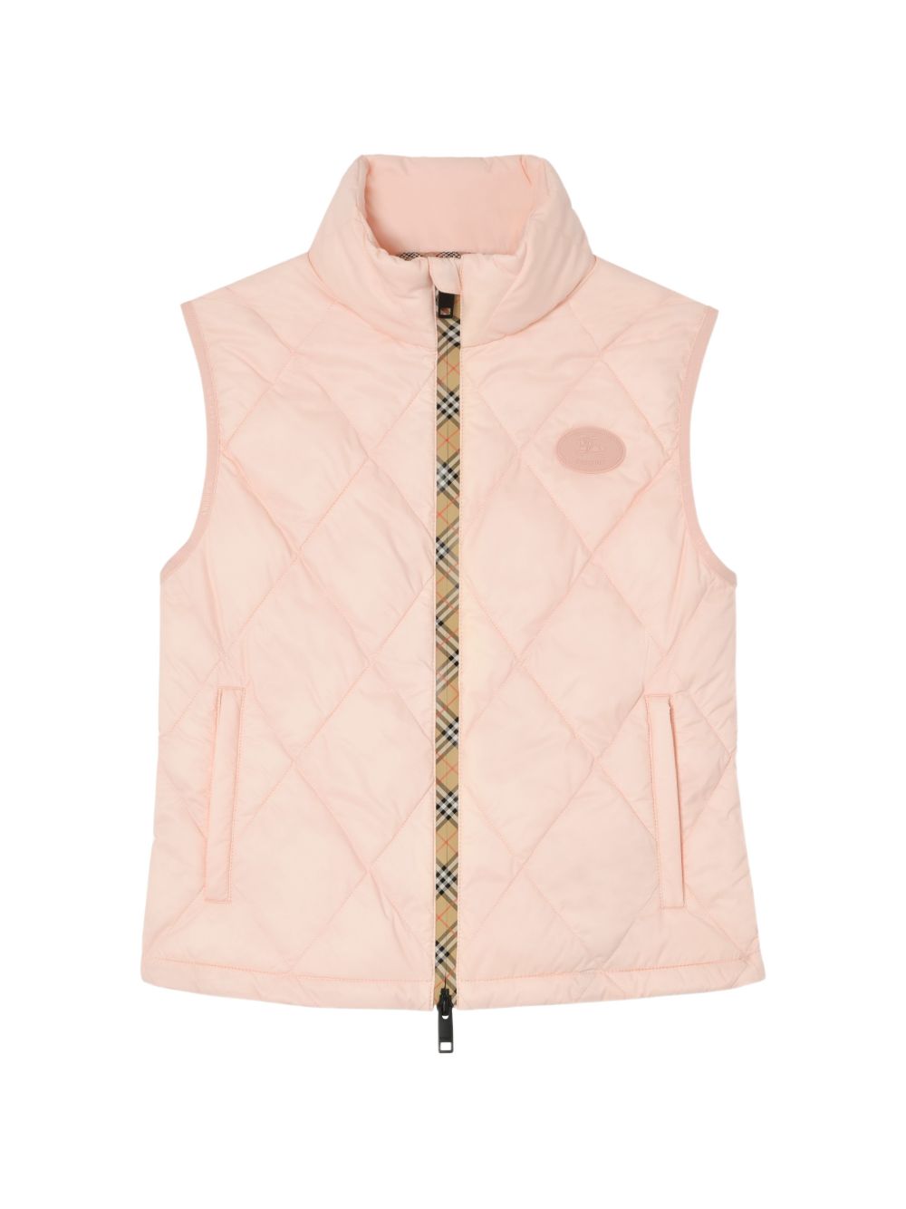 Burberry Quilted Down Vest — Pink
