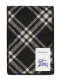 Burberry Check Wool Scarf — Black