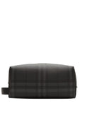 Burberry Burberry Check Canvas Travel Clutch — Gray