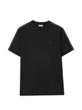 Camiseta de algodón con logo bordado de Burberry — Negro