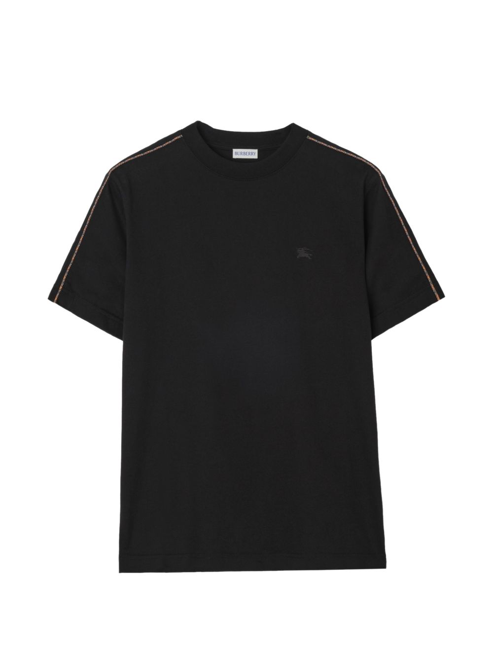 Burberry Logo-Embroidered Cotton T-shirt — Black