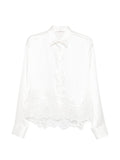 Ermanno Scervino Lace-Trim Satin Blouse — White
