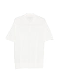 Emporio Armani Knitted Cotton Polo — white