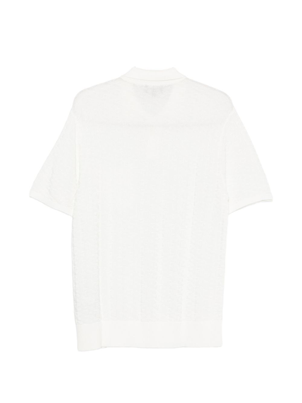 Emporio Armani Knitted Cotton Polo — white