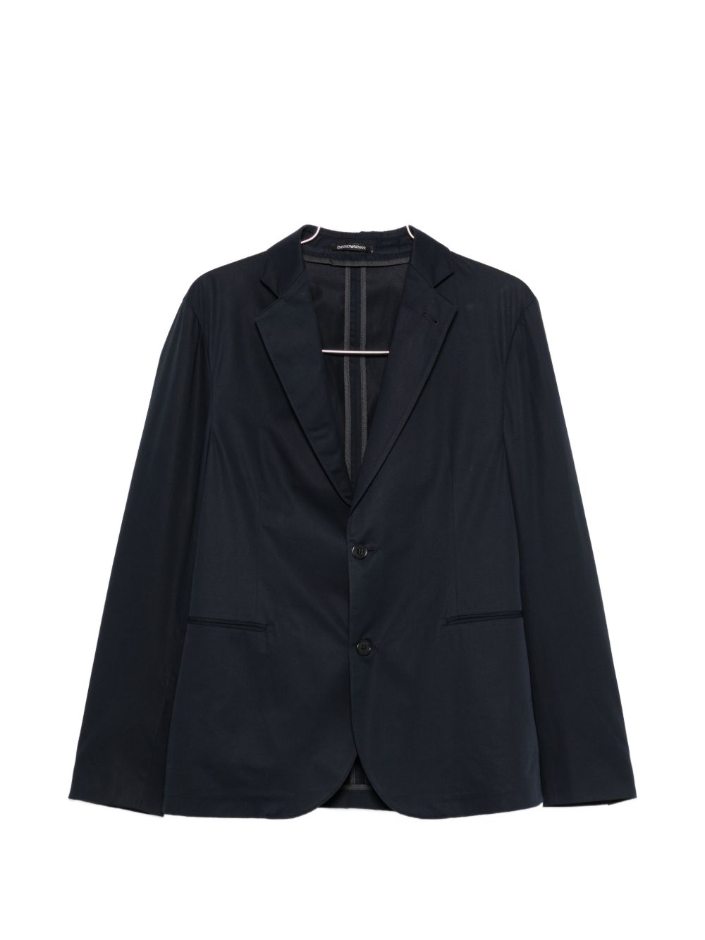 Emporio Armani Single-Breasted Cotton Suit — Navy