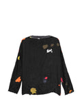 Daniela Gregis Abstract Print Silk Shirt — Black