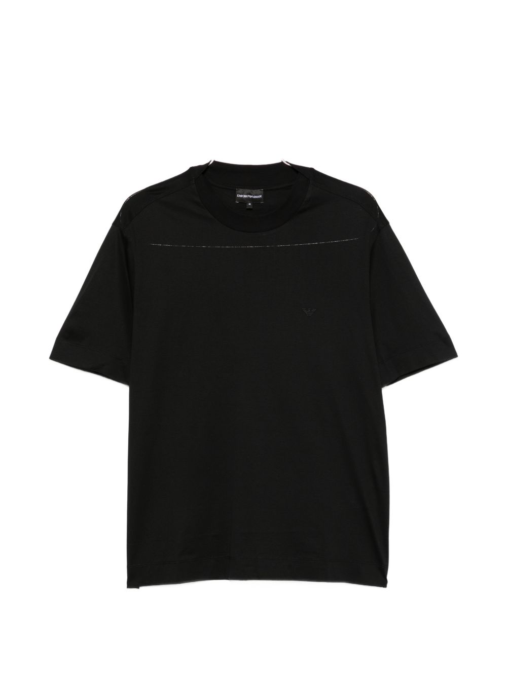 Emporio Armani Embroidered Logo T-shirt — Black