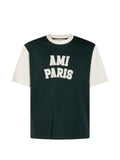 Ami Paris Logo-Print T-Shirt — Dark Green