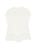 Ermanno Scervino Lace-Trim Cashmere Blouse — White