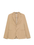 Emporio Armani Single-Breasted Cotton Suit — Camel