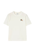 Burberry Logo-Embroidered T-shirt — Off-White