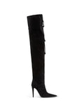 Giuseppe Zanotti Suede Pointed-Toe Boot — Black