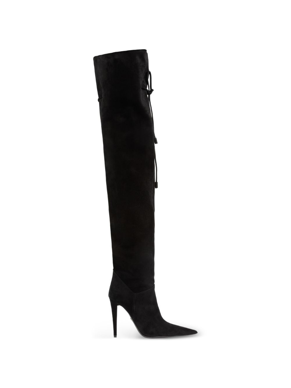 Giuseppe Zanotti Suede Pointed-Toe Boot — Black