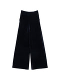 Forte Forte Velvet Wide-Leg Trousers — Navy