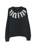 Palm Angels Logo-Printed Cotton Sweatshirt — Black