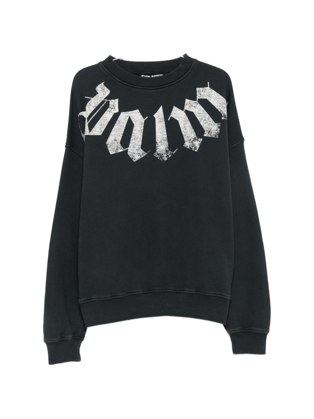 Palm Angels Logo-Printed Cotton Sweatshirt — Black