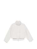 Emporio Armani Cotton Blend Blouson Jacket — Off-white