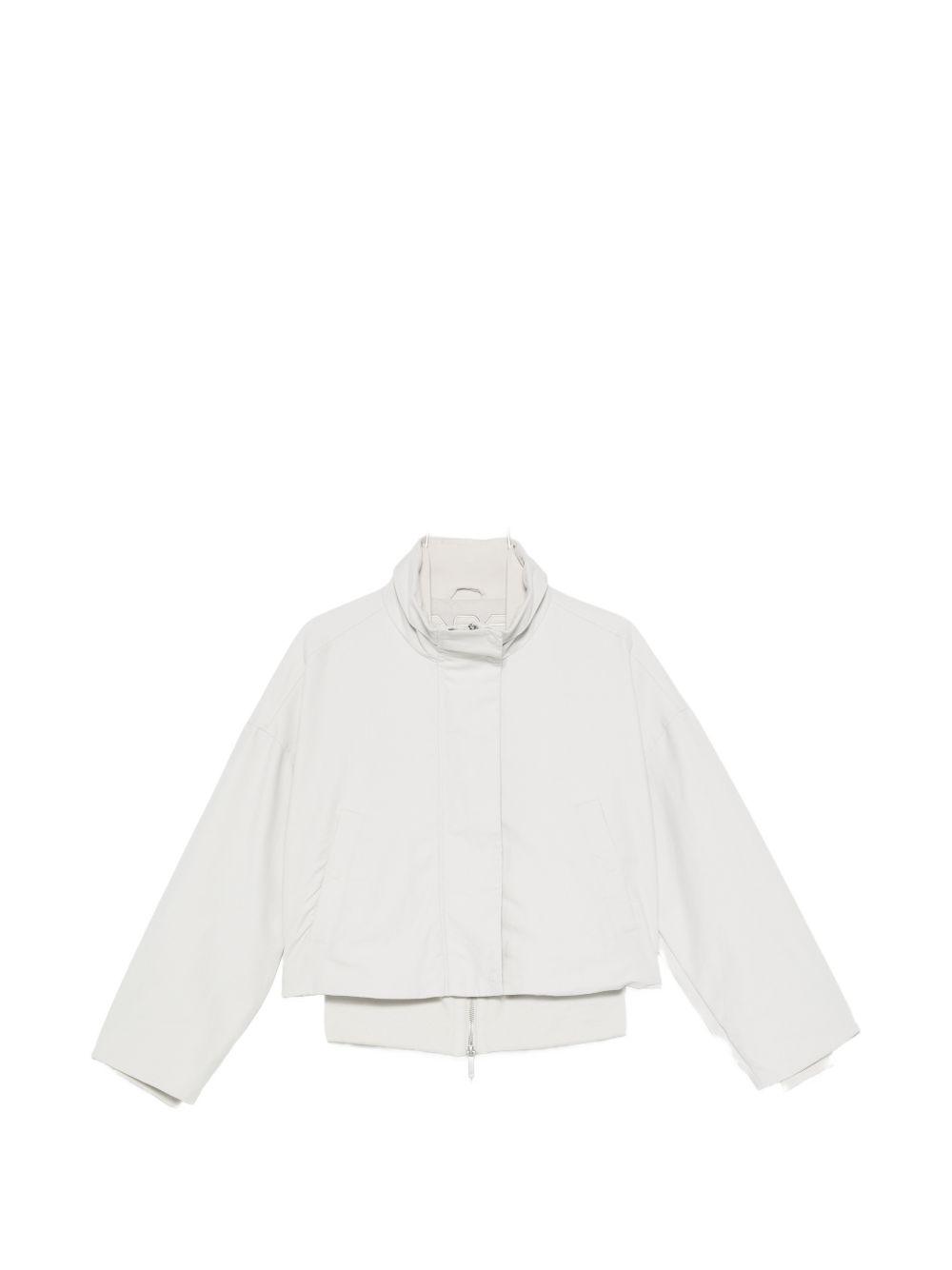 Emporio Armani Cotton Blend Blouson Jacket — Off-white