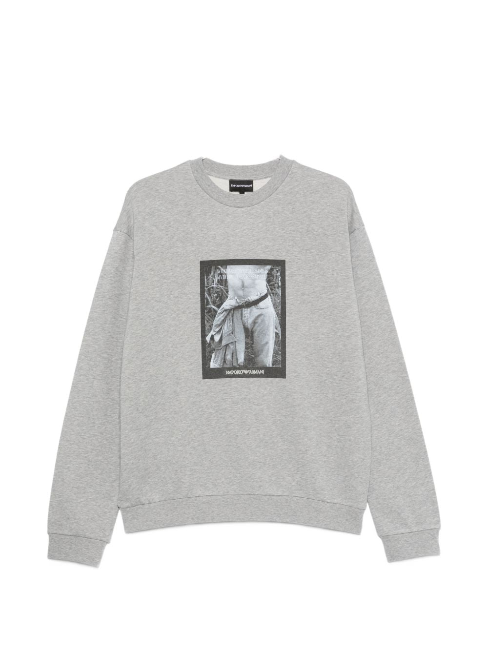 Emporio Armani Photographic Print Sweatshirt — grey