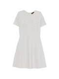 Emporio Armani Scalloped-Trim Dress — white