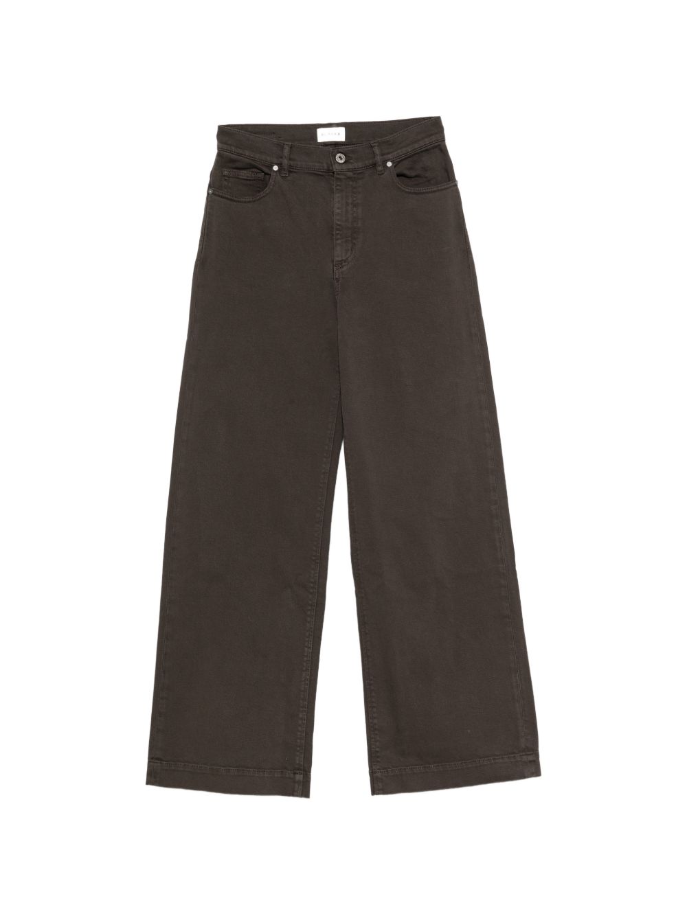 Parosh Wide-Leg Denim Jeans — Brown