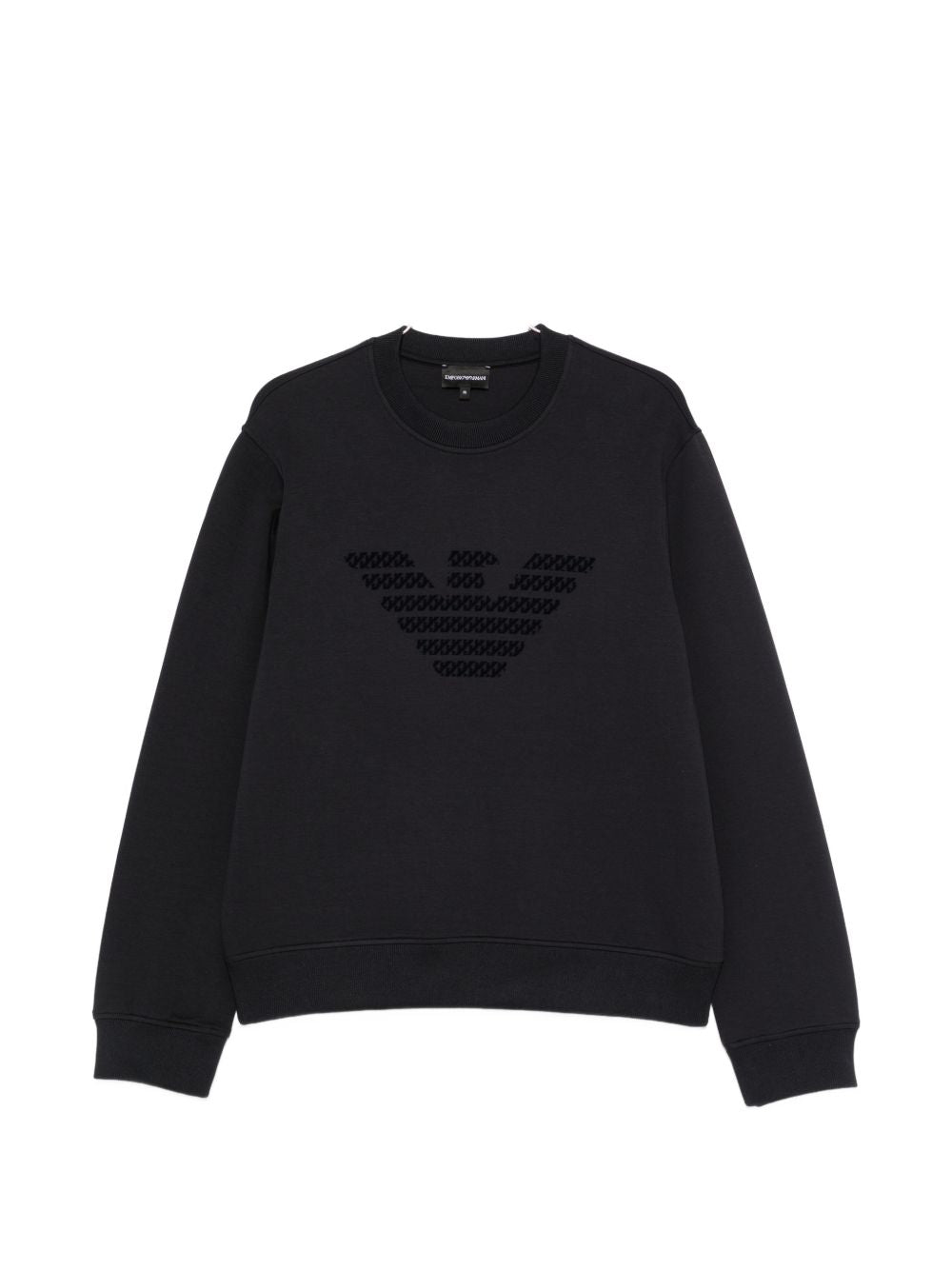 Emporio Armani Flocked Logo Sweatshirt — Black