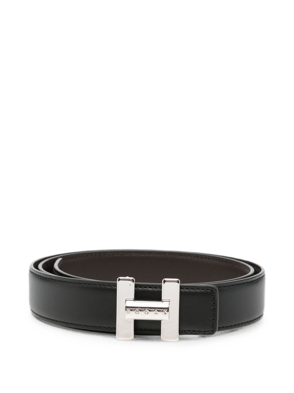 Hogan H-Logo Buckle Belt — Black