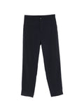 Emporio Armani Elasticated Waistband Trousers — Navy