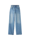 JACQUEMUS Wide-Leg Washed Denim Jeans — Blue