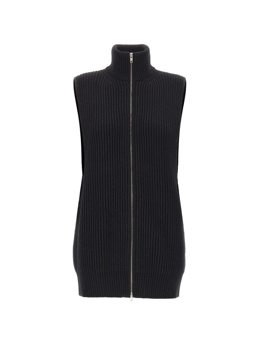 MM6 Maison Margiela Ribbed Wool Vest — Black