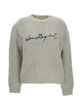 MM6 Maison Margiela Hand-Painted Logo Sweater — Grey