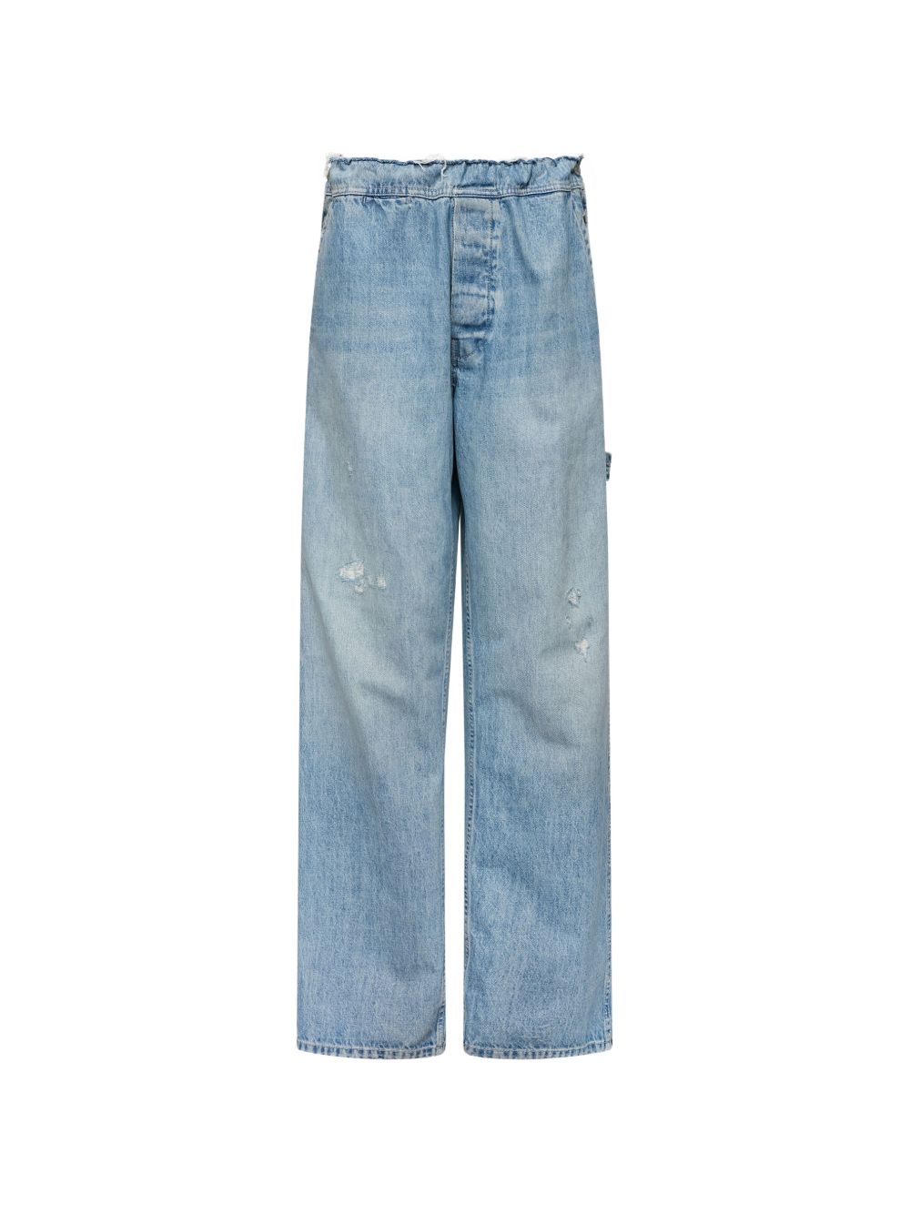 MM6 Maison Margiela Wide-Leg Light-Wash Denim Jeans — light blue