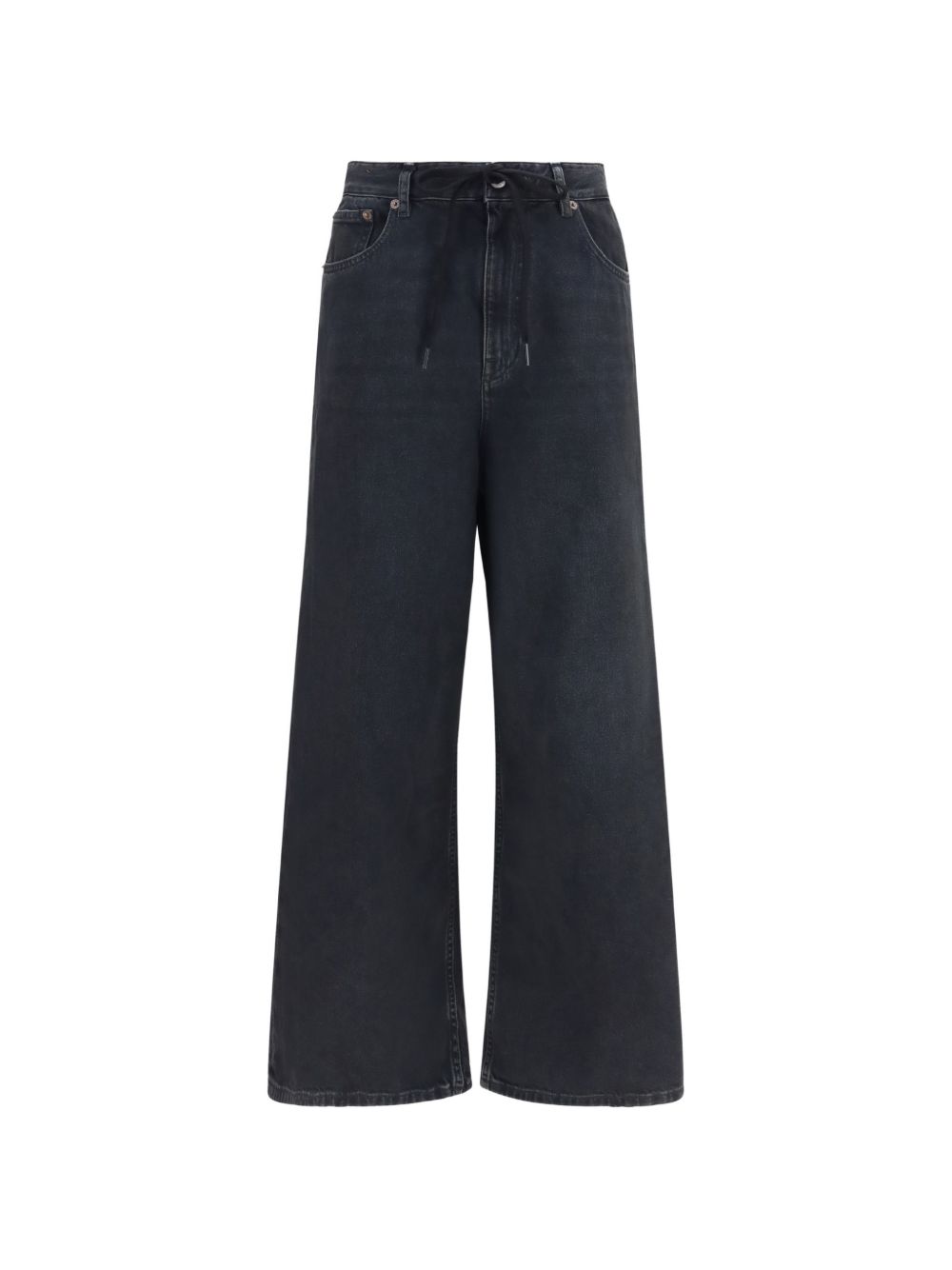 MM6 Maison Margiela Wide-Leg Denim Jeans — Black