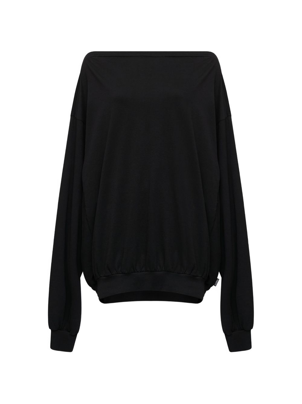 MM6 Maison Margiela Oversized Cotton Jersey Sweatshirt — Black