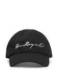 MM6 Maison Margiela Signature Embroidered Baseball Cap — Black