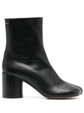 MM6 Maison Margiela Leather Ankle Boot — Black