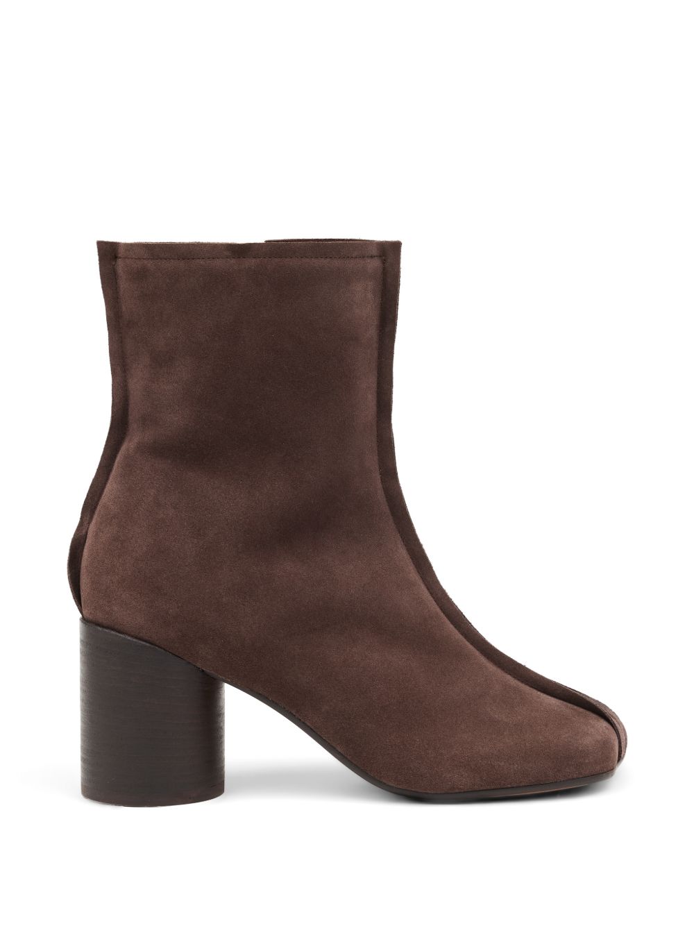 MM6 Maison Margiela Suede Anatomic Toe Ankle Boot — Brown