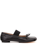 MM6 Maison Margiela Leather Ballet Ballet Flat — Black