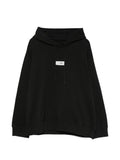 MM6 Maison Margiela Logo-Patched Hoodie — Black