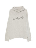 MM6 Maison Margiela Embroidered Logo Hooded Sweatshirt — Beige