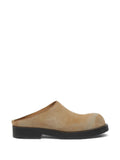 MM6 Maison Margiela Suede Leather Flat — beige