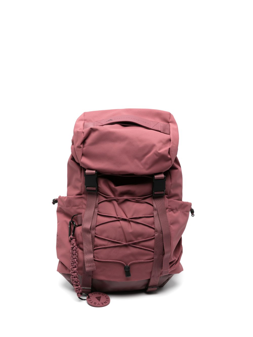 Adidas By Stella McCartney Logo-Print Nylon Backpack — Burgundy