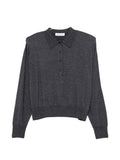 032C Wool Blend Croydon Polo — Charcoal