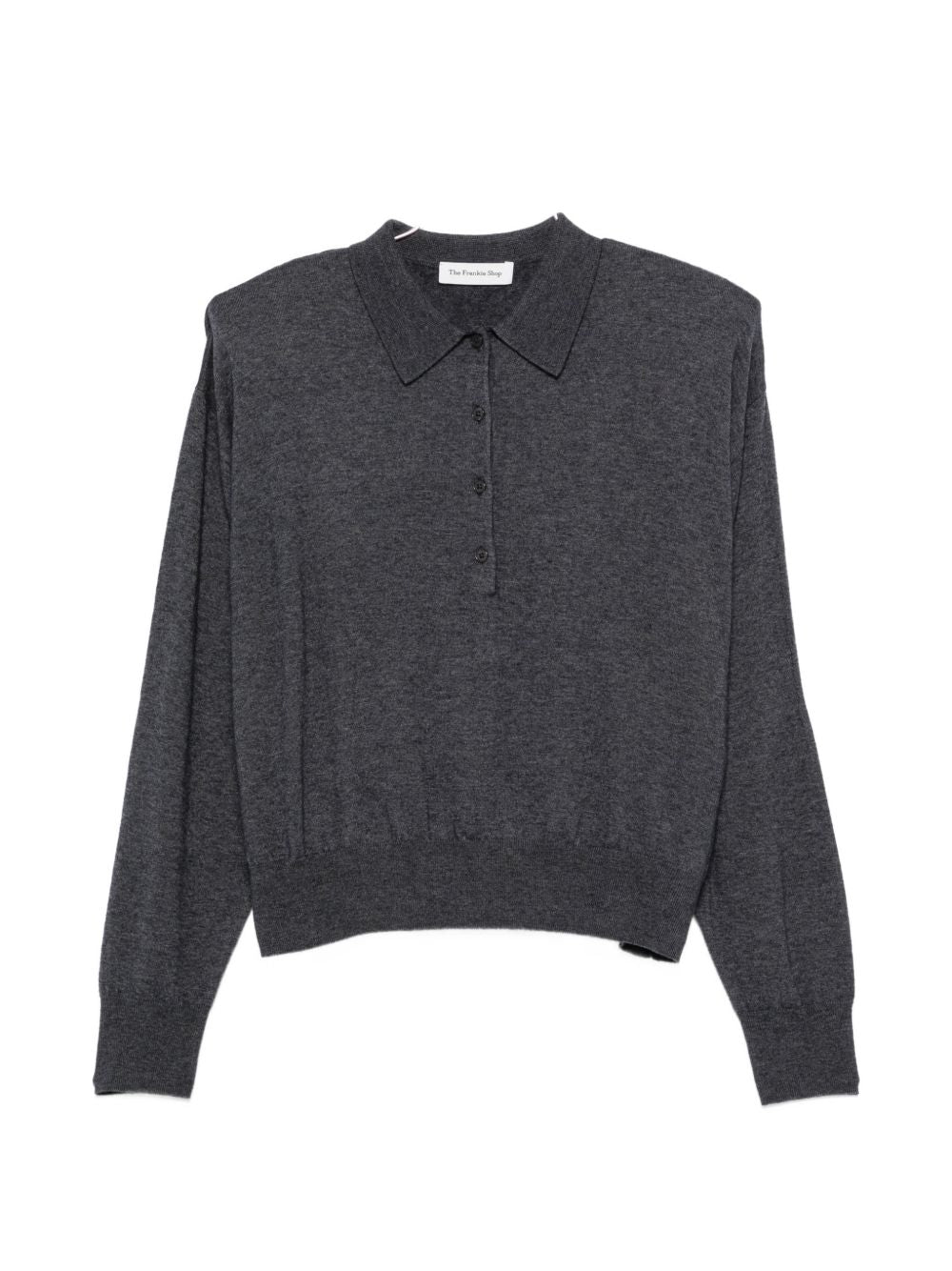 032C Wool Blend Croydon Polo — Charcoal