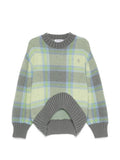 The Attico Checked Wool Sweater — Green