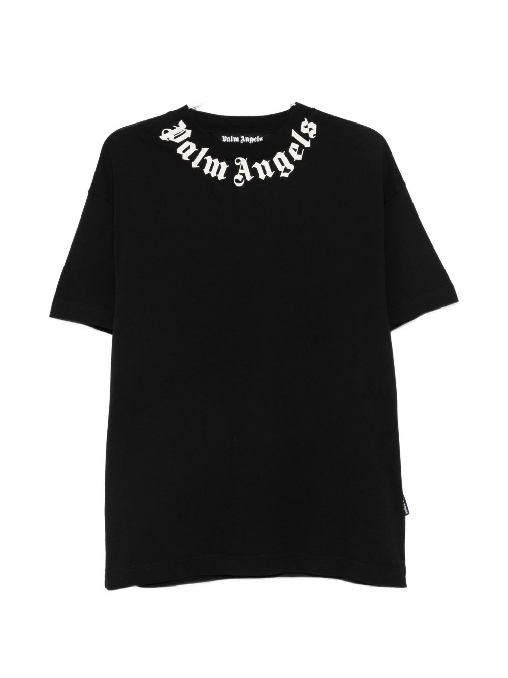 Camiseta de cuello redondo con el logo de Palm Angels bordado - Negra