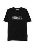 Palm Angels Logo-Print Cotton T-Shirt — Black