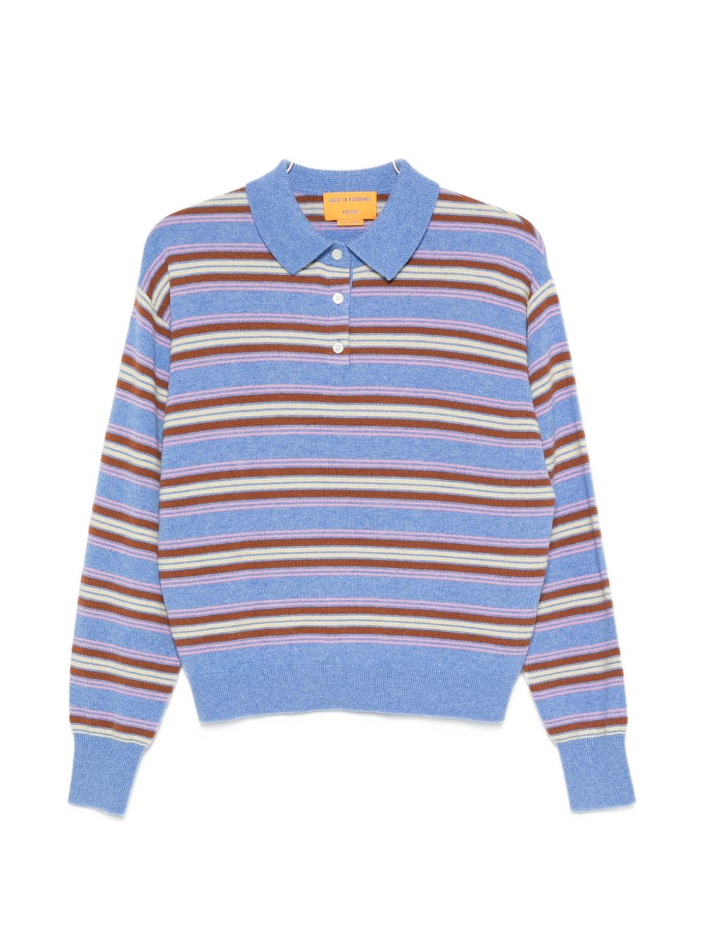 GUEST IN RESIDENCE Striped Polo — Light Blue