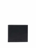 Emporio Armani Embossed Logo Leather Wallet — Black