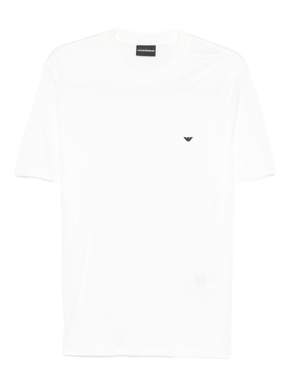 Emporio Armani Logo-Embroidered T-Shirt — White